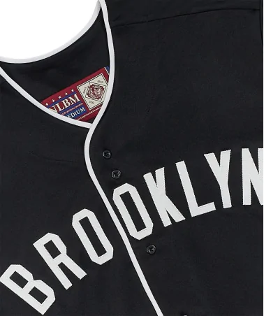 Reason x Negro League Baseball - NLBM BK Royal Giants Button Up Baseball Jersey - Black