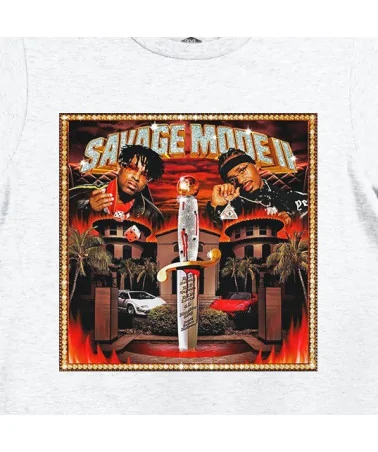 Block Custom - Savage Mode 2 Tee - Ash Grey