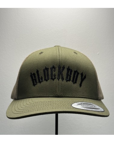 Block Limited - Blockboy Mesh Trucker Cap - Olive/Sand