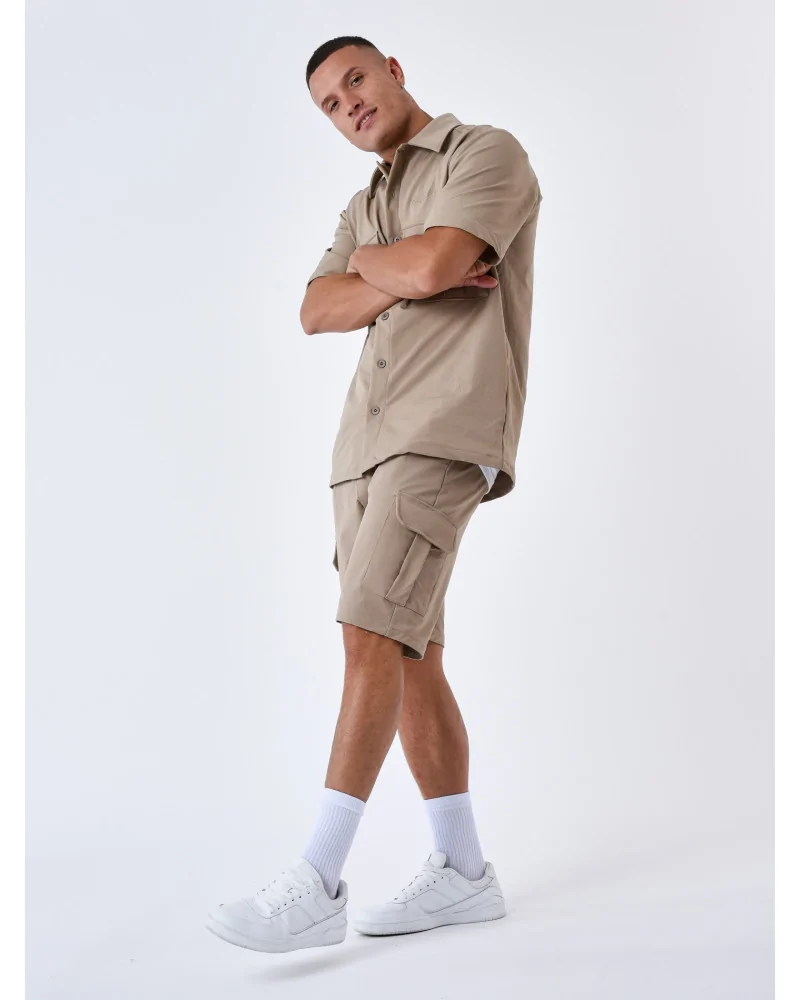 Project X Paris - Textured Cargo Short - Beige | blockshops