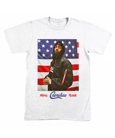 Block Custom - Nipsey Hussle Crenshaw Tee - Ash Grey | blockshops