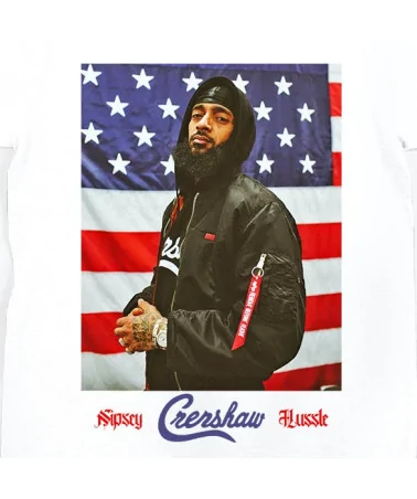 Block Custom - Nipsey Hussle Crenshaw Tee - White