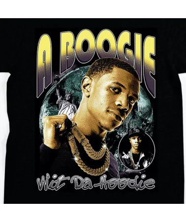 Block Custom - A Boogie Wit The Hoodie Retro Tee - Black