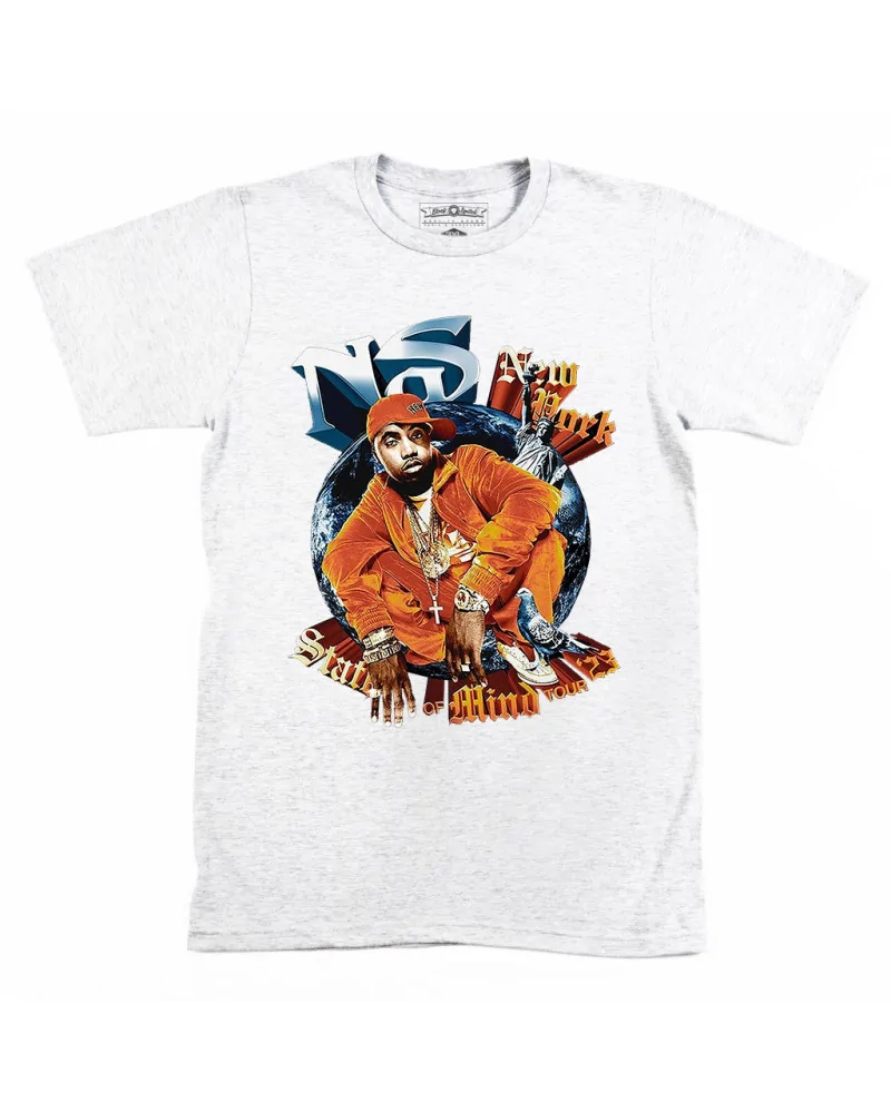 Block Custom - Nas NY State Of Mind Tour Tee - Ash Grey | blockshops