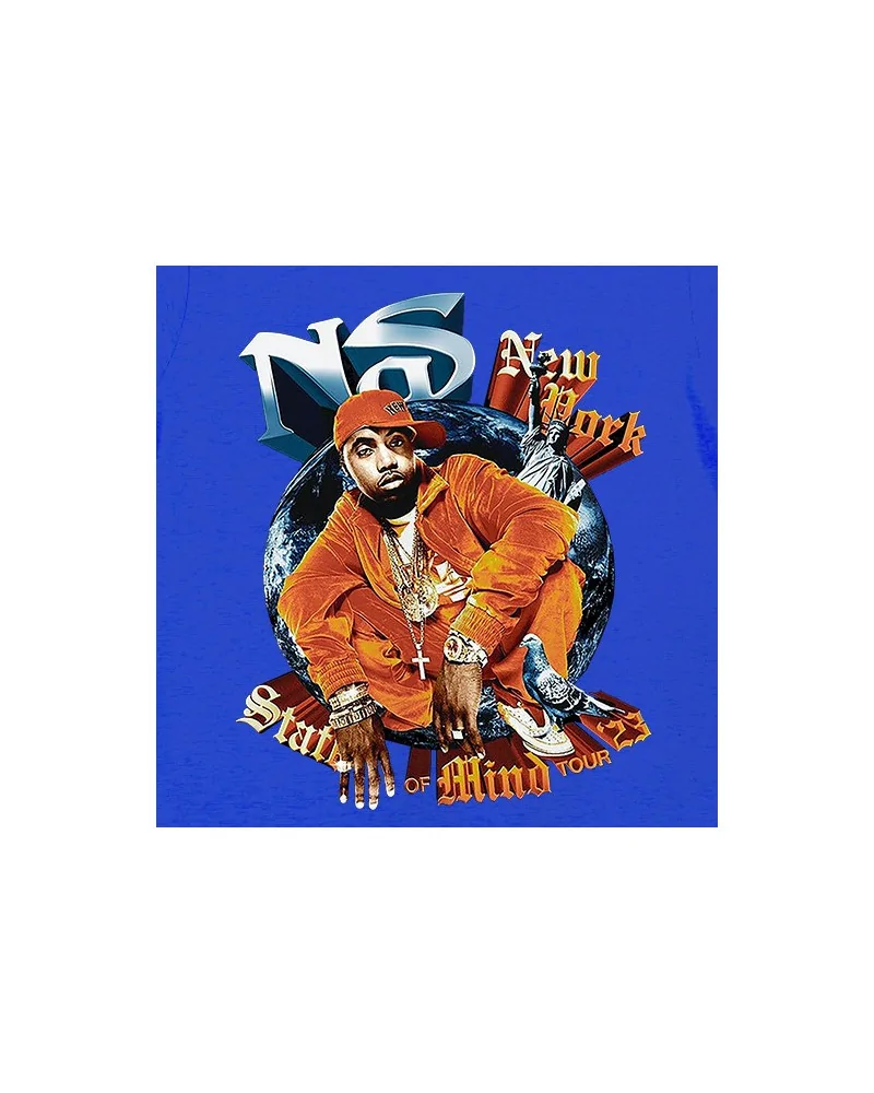 Block Custom - Nas NY State Of Mind Tour Tee - Royal Blue | blockshops
