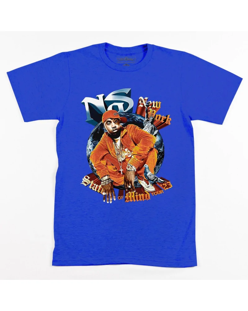 Block Custom - Nas NY State Of Mind Tour Tee - Royal Blue | blockshops