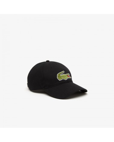 Lacoste Live - Oversized Logo Curved Cap - Black