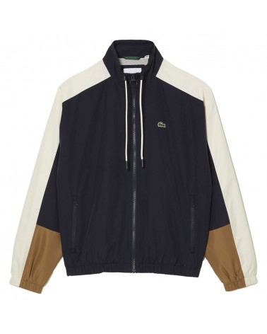 Lacoste - Color Block Track Jacket - Navy/Cream/Brown