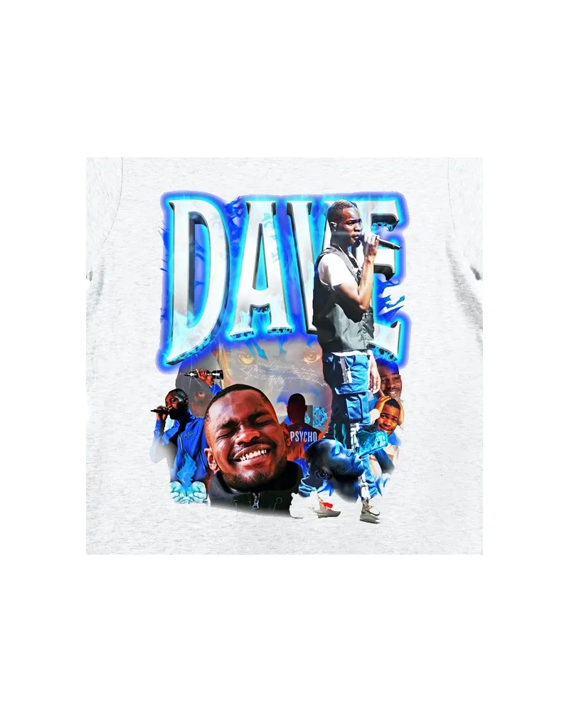 Block Custom - Dave Psycho Retro Merch Tee - Ash Grey | blockshops