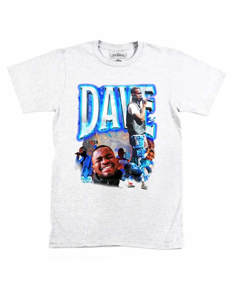 Block Custom - Dave Psycho Retro Merch Tee - Ash Grey | blockshops