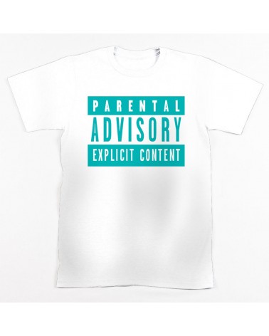 Block Custom PARENTAL ADVISORY - Teal/White