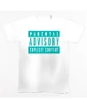 Block Custom PARENTAL ADVISORY - Teal/White