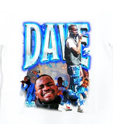 Block Custom - Dave Psycho Retro Merch Tee - White | blockshops