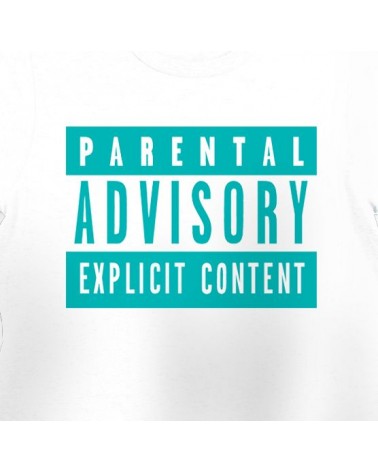 Block Custom PARENTAL ADVISORY - Teal/White