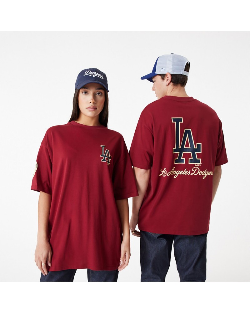 New Era - LA Dodgers MLB Large Logo Oversized T-Shirt - Dark Red