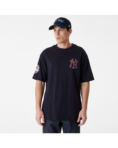 T-Shirt New Era League Essential Oversized MLB New York Yankees - Dark  Green/White 