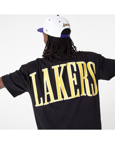 Black New Era NBA LA Lakers Wordmark Shorts