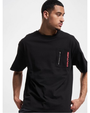 The Couture Club - Pocket Detail Relaxed Fit Tee - Black