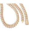 King Ice - 12mm Iced Diamond Cut Miami Cuban Link Chain - 14k Gold