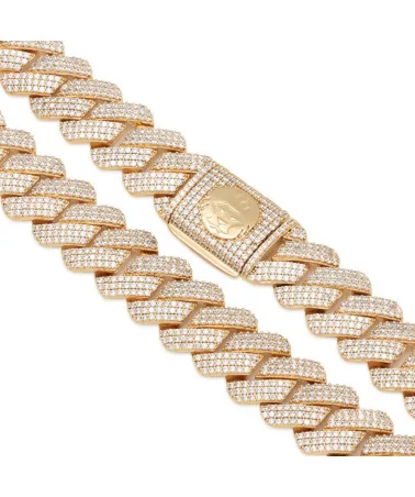 King Ice - 12mm Iced Diamond Cut Miami Cuban Link Chain - 14k Gold