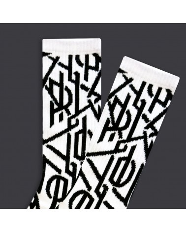 Dolly Noire - Monogram DLYNR Socks - White