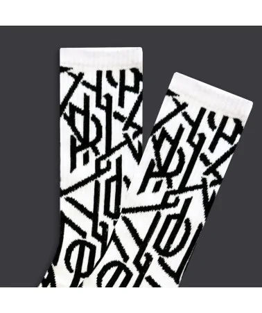 Dolly Noire - Monogram DLYNR Socks - White