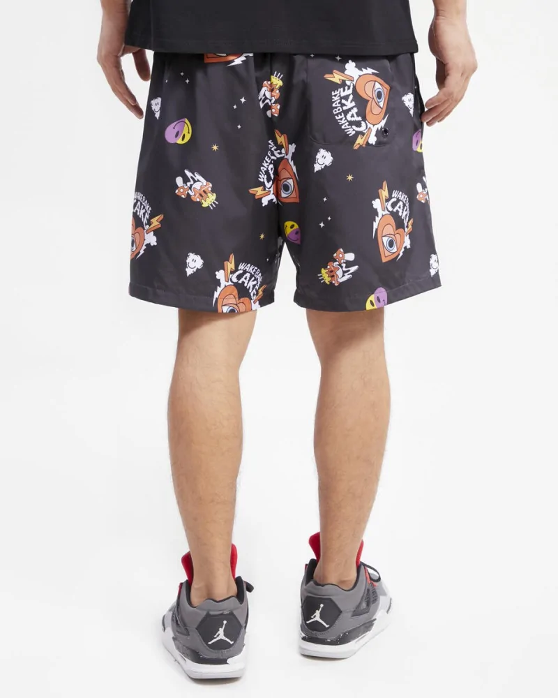 Wedding Cake - Clothing Bring Us Together Nylon AOP Short - Black