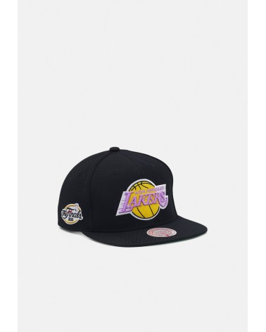 Mitchell and Ness Los Angeles Lakers Championship Trucker Snapback Hat Black