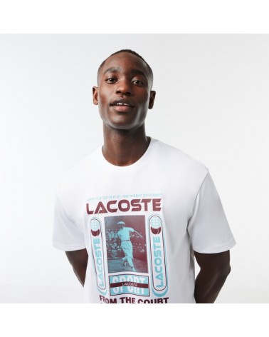 Lacoste Live - René Lacoste Print Relaxed Fit T-shirt - White