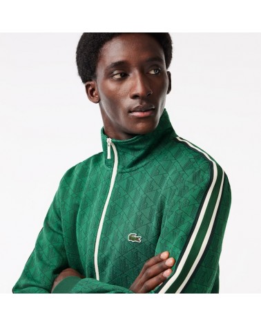 Lacoste Paris monogram-jacquard Track Jacket - Green