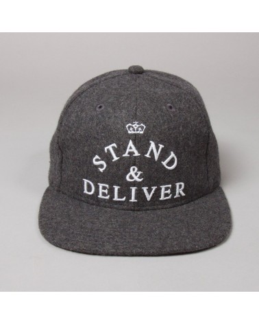 King Apparel Stand & Deliver 6 Panel Strapback Cap - Grey Flannel