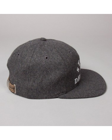 King Apparel Stand & Deliver 6 Panel Strapback Cap - Grey Flannel