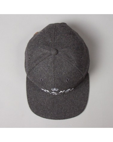 King Apparel Stand & Deliver 6 Panel Strapback Cap - Grey Flannel