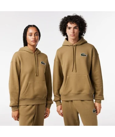 Lacoste - Unisex Loose Fit Hooded Organic Cotton Jogger Sweatshirt ...