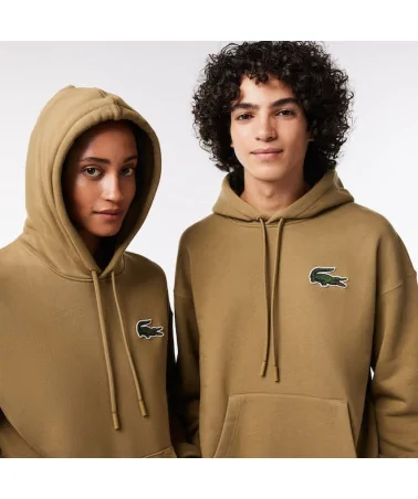 Lacoste - Unisex Loose Fit Hooded Organic Cotton Jogger Sweatshirt ...