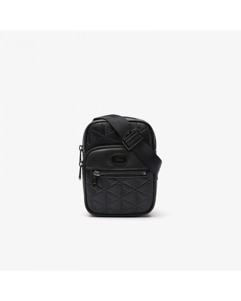 Lacoste - Monogram 3D Small Crossover Bag - Black