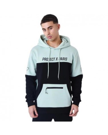 Project X Paris - Colorblock Hoodie - Black/Mint