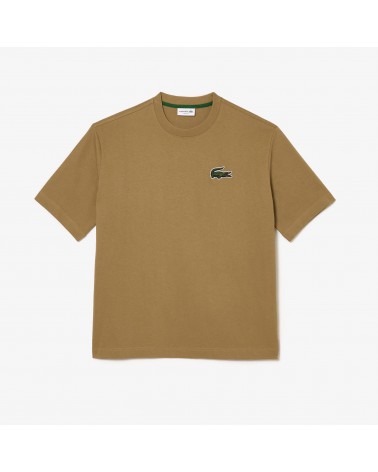 Lacoste - Unisex Loose Fit 86' Logo Organic Cotton Tee - Brown