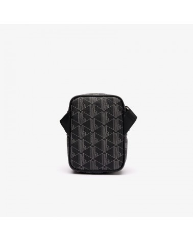 Lacoste - Monogram Crossover Bag Front Pocket - Black