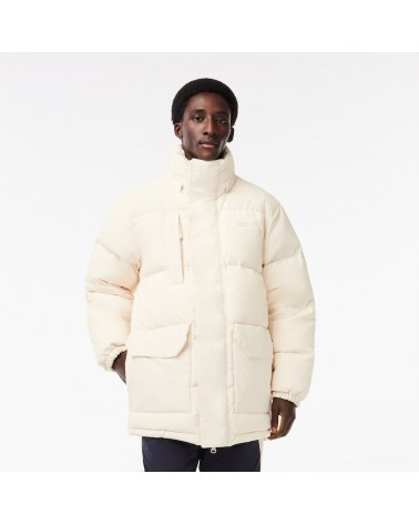 Lacoste - Puffer Midi With Hoodie - White