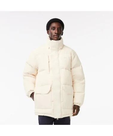 Lacoste - Puffer Midi With Hoodie - White
