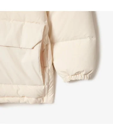 Lacoste - Puffer Midi Parka With Hood - White