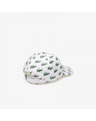 Lacoste - Logo Repeat Curved Cap - White