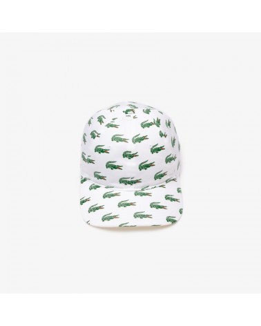 Lacoste - Logo Repeat Curved Cap - White