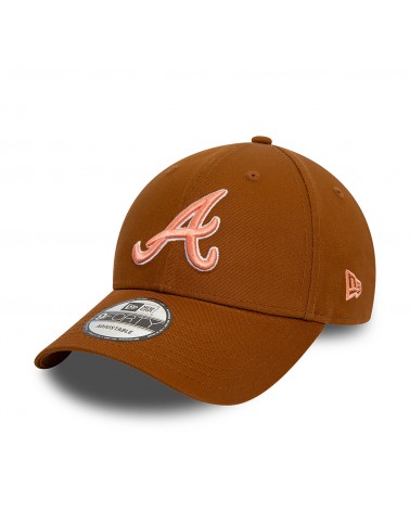 New Era Atlanta Braves 9FORTY Snapback Hat in Brown