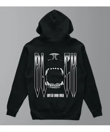 Block Limited - Watch Your Back Hoodie - Black | blockshops
