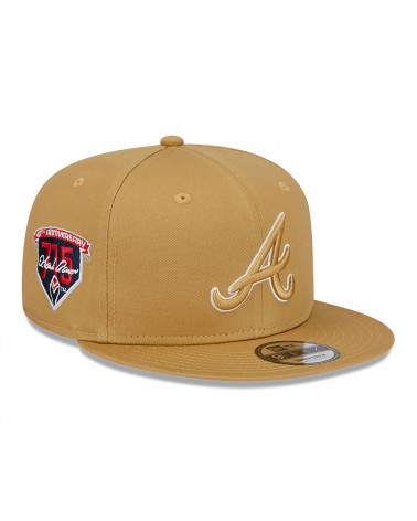 Atlanta Braves MLB 9FIFTY Snapback Hat in Brown/Red by New Era