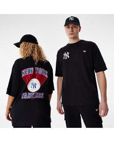 New Era - Baseball Graphic New York Yankees Oversized T-Shirt - Black