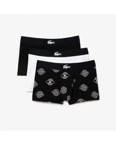Lacoste - Men’s Stretch Cotton Trunk 3-Pack - Mc / All over
