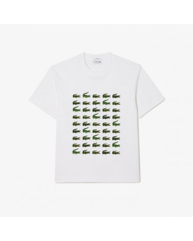Lacoste - Emblematic Logo Relaxed Fit Tee  - White